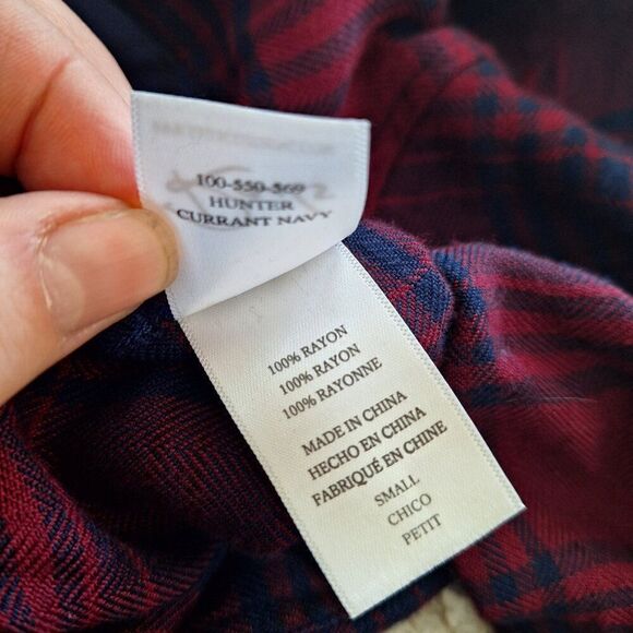 Rails Red Blue Plaid Button Down Shirt size S - Picture 5 of 7